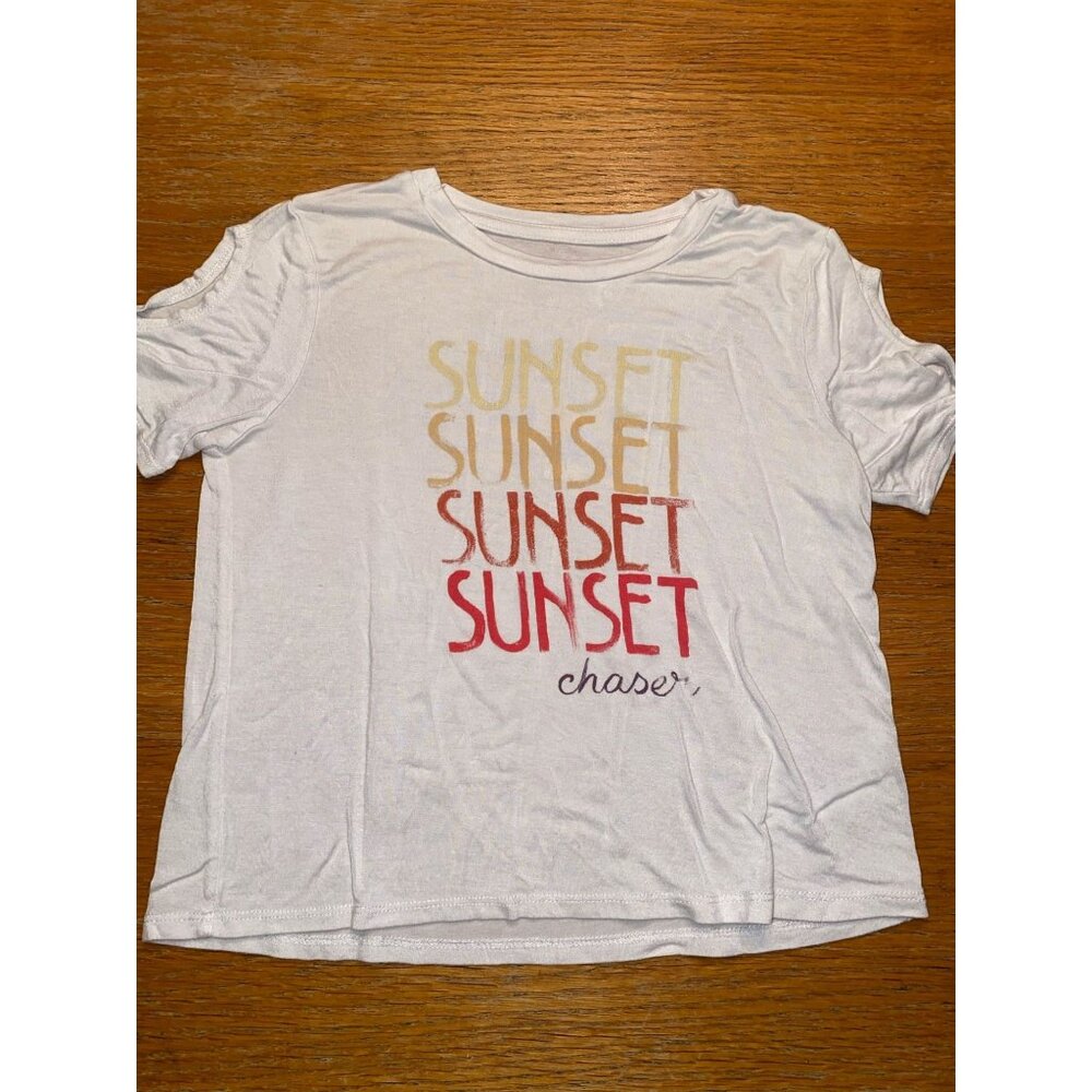 Art Class Tie Sleeve Cold Shoulder Top-Small/6